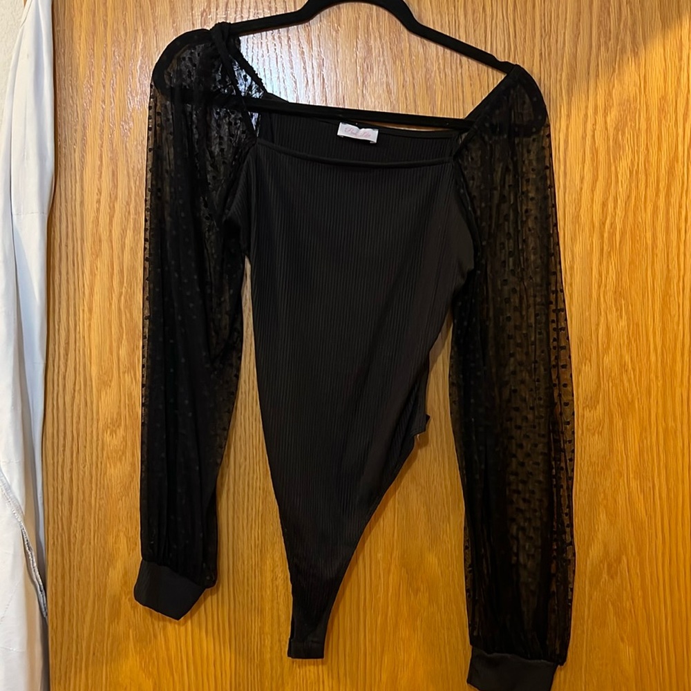 NWOT - Pink Lily black bodysuit